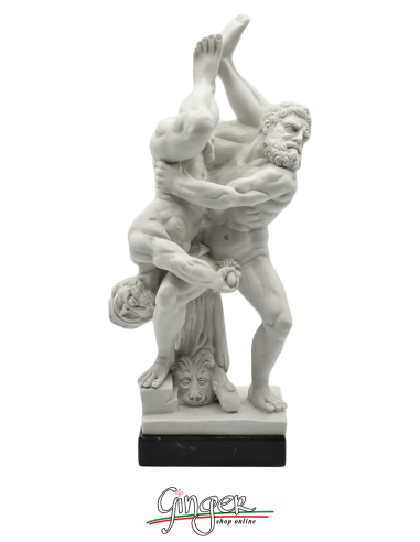 Hercules and Diomedes - 10,6 in. (27 cm) with marble base
