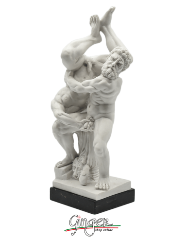 Hercules and Diomedes - 10,6 in. (27 cm) with marble base