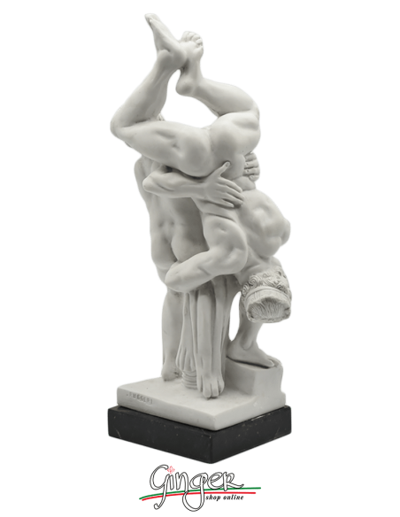 Hercules and Diomedes - 10,6 in. (27 cm) with marble base