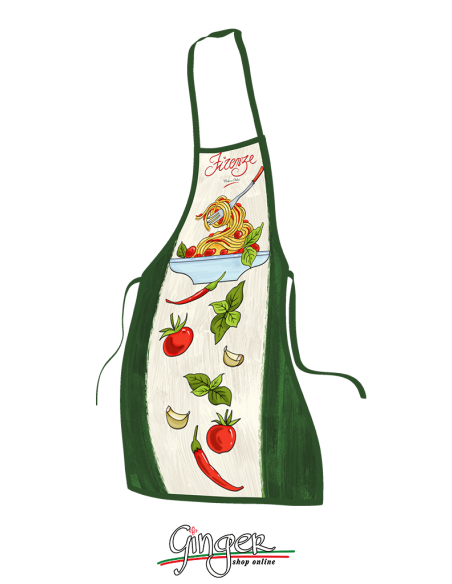 "New" Kitchen apron with draw of spaghetti with tomato sauce ... in Florence - GR1411