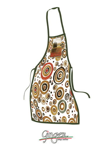 Kitchen apron with drawings of Tuscan Landscapes - GR1314b