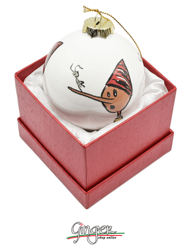 Christmas Ornaments: Pinocchio with Jiminy Cricket 2.36" - 3.14"