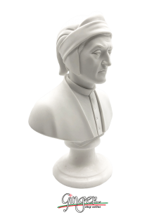 Dante Alighieri - bust 8.6 in. (22 cm) - with alabaster base 2