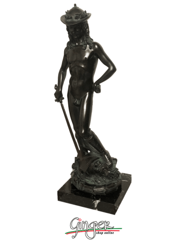 David by Donatello - 48 cm (18.9 in.) - aged bronze color