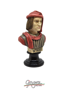 Lorenzo de Medici "the Magnificent" - bust 5.9 in. (15 cm) hand painted 2