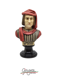 Lorenzo de Medici "il Magnifico" - busto 15 cm dipinto a mano