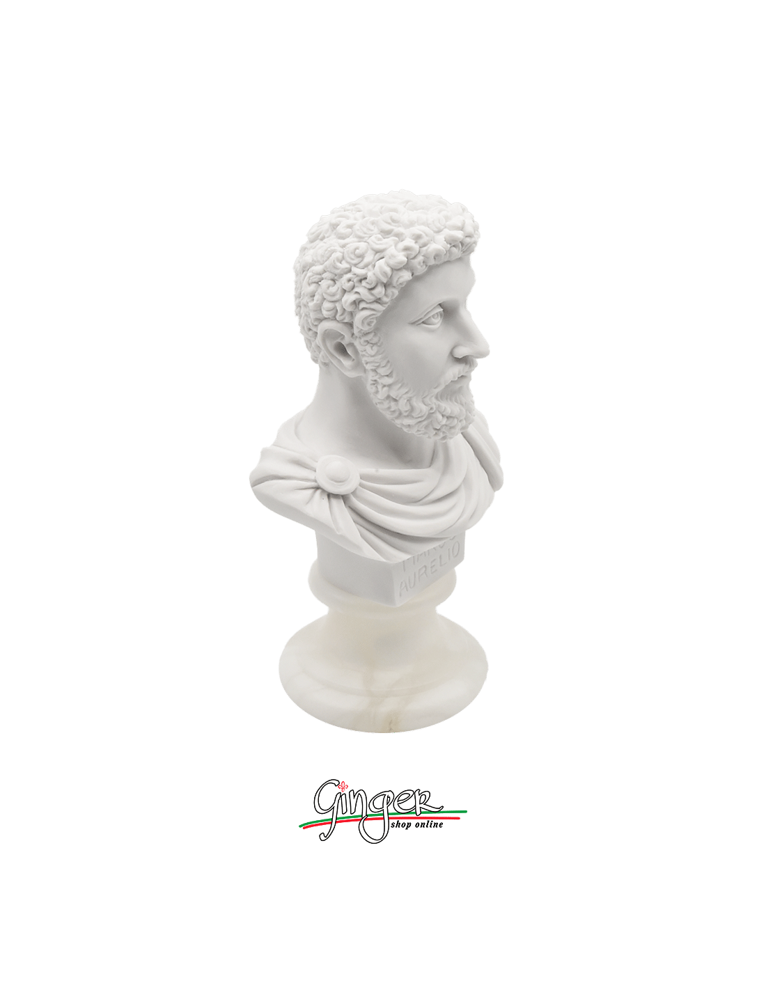 Marco Aurelio busto imperatore romano meditazioni stoicismo statuina stoica  statua statuetta ispirazione ispiratrice -  Italia