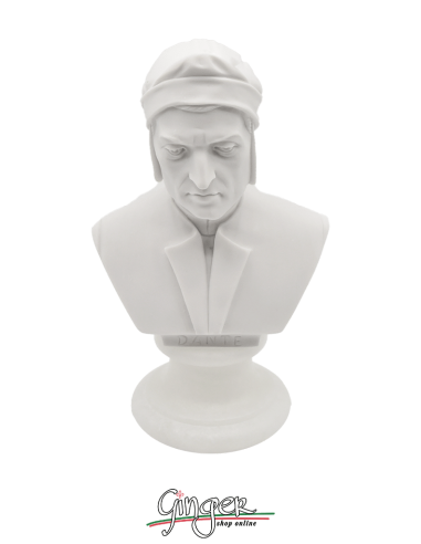 Dante Alighieri - bust 5.91 in. (15 cm) - with alabaster base