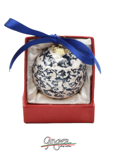 "New" Christmas Ornaments: Carta Fiorentina (blue) 60 mm (2.36") - 80 mm (3.14")