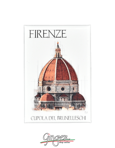 Fridge magnet with drawings and pictures of Florence: Dome by Brunelleschi