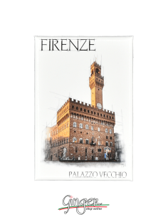 Calamita con monumenti e disegni di Firenze: Palazzo Vecchio o della Signoria