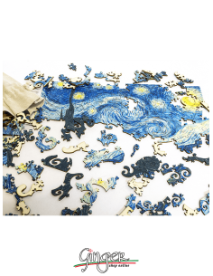 Puzzle di legno - Van Gogh: Notte stellata 2