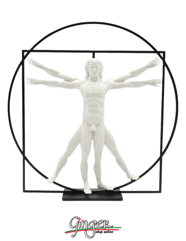 Leonardo da Vinci: Uomo Vitruviano riproduzione in 3D (22 cm)