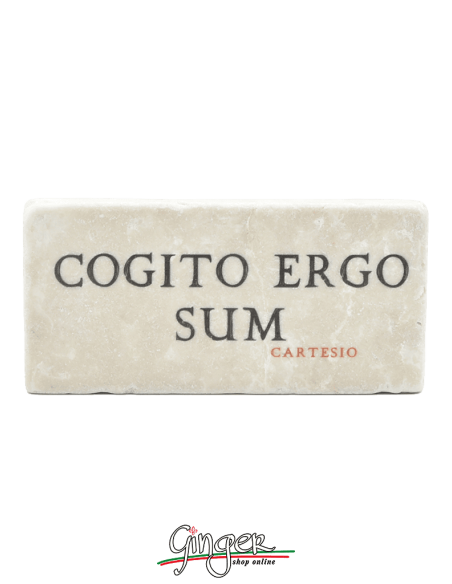 Calamita in marmo - Cogito ergo sum (Penso, quindi sono)