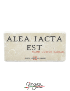 Calamita in marmo - Alea iacta est (Il dado è tratto)