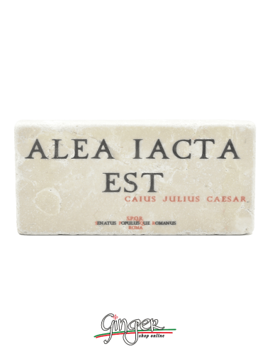 Calamita in marmo - Alea iacta est (Il dado è tratto)
