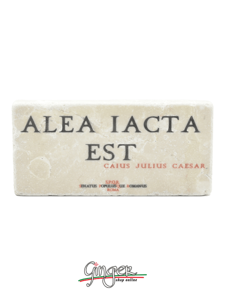 Calamita in marmo - Alea iacta est (Il dado è tratto)