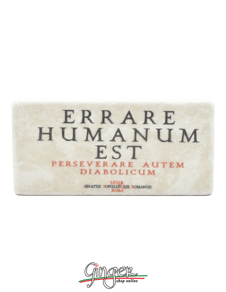 Calamita in marmo - Errare humanum est (Commettere errori è umano)