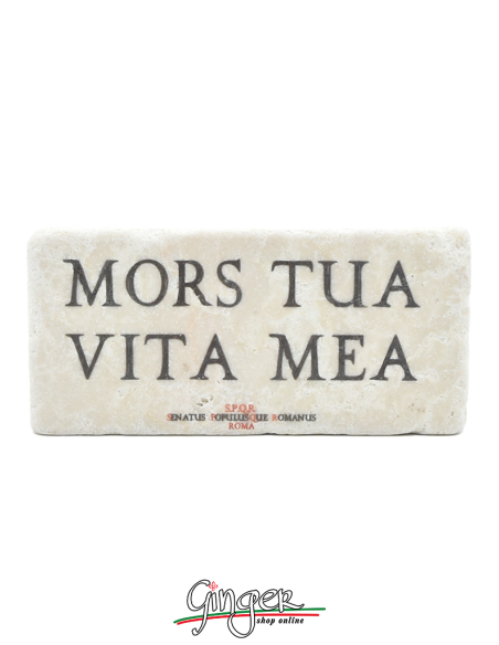 "Novità" - Calamita in marmo - Mors tua, vita mea (Morte tua, vita mia)