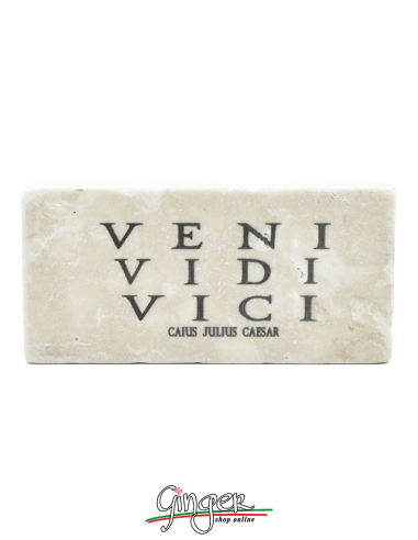 Calamita in marmo - Veni, vidi, vici (Venni, vidi, vinsi)