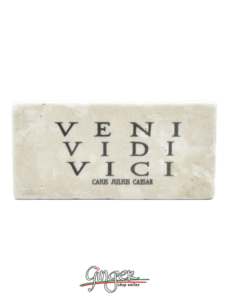 Calamita in marmo - Veni, vidi, vici (Venni, vidi, vinsi)