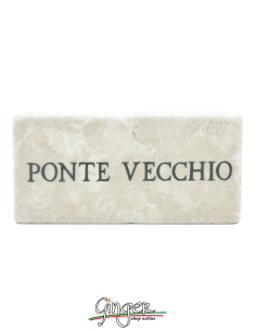 "New" - Magnet in real raw Italian marble - Ponte Vecchio (The Old Bridge)