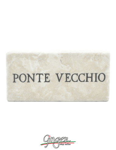 "New" - Magnet in real raw Italian marble - Ponte Vecchio (The Old Bridge)