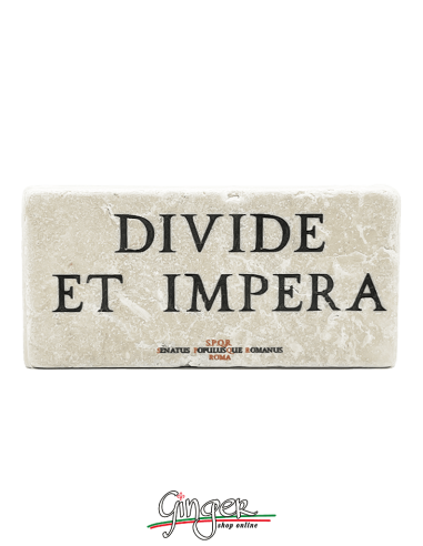"New" - Magnet in real raw Italian marble - Divide et impera (Divide et conquer)