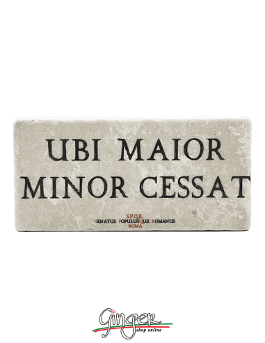 "New" - Magnet in real raw Italian marble - Ubi maior minor cessat (Where the greater is, the lesser decays)