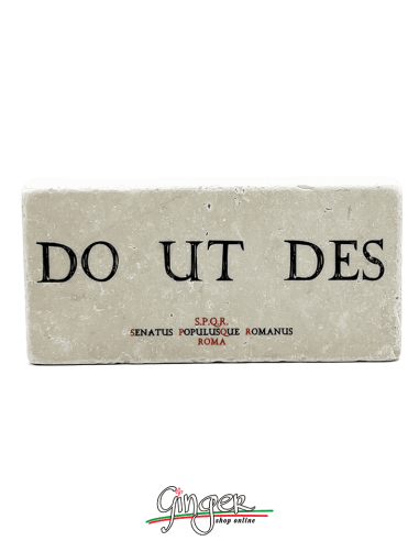 "New" - Magnet in real raw Italian marble - Do ut des (I give to you so that you give to me)