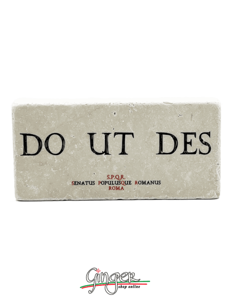 "New" - Magnet in real raw Italian marble - Do ut des (I give to you so that you give to me)