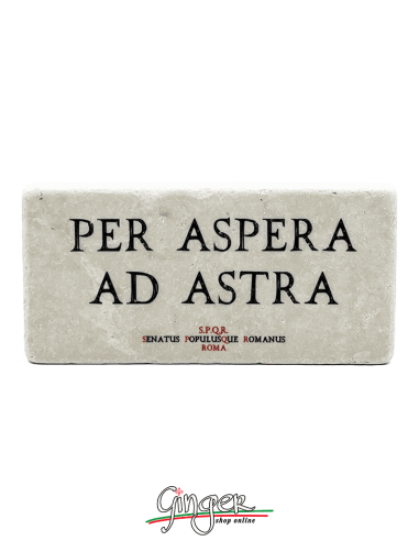 Calamita in marmo - Per aspera ad astra (Attraverso le difficoltà fino alle stelle)