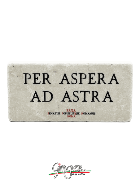 Calamita in marmo - Per aspera ad astra (Attraverso le difficoltà fino alle stelle)