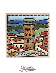 Ceramic magnet - Lucca: Torre Guinigi