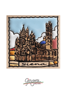 Calamita ceramica dipinta a mano e smaltata - Siena: il Duomo