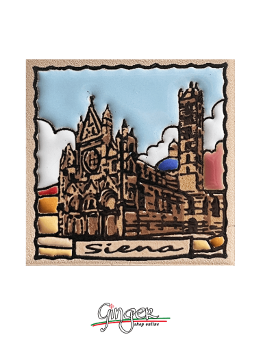 Calamita ceramica dipinta a mano e smaltata - Siena: il Duomo