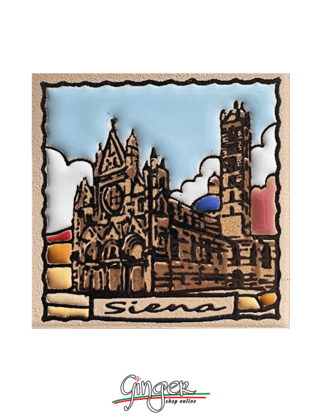 Calamita ceramica dipinta a mano e smaltata - Siena: il Duomo