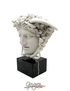 Medusa - head with wooden base - 29 cm 2