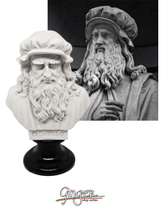 Leonardo da Vinci - busto 15 cm tre versioni 2