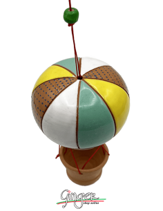 Ceramic Hot Air Balloon - diameter 8 cm (3.15") height 15 cm (5.9") - 2403 2