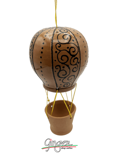 "New" Ceramic Hot Air Balloon - diameter 8 cm (3.15") height 15 cm (5.9") - 2406