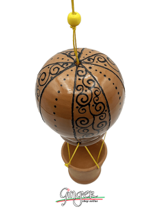 Ceramic Hot Air Balloon - diameter 8 cm (3.15") height 15 cm (5.9") - 2406 2