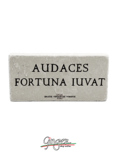 "Novità" - Calamita in marmo - Audaces fortuna iuvat (La fortuna aiuta gli audaci)