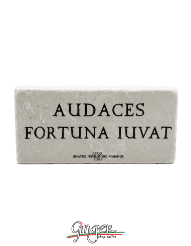 "Novità" - Calamita in marmo - Audaces fortuna iuvat (La fortuna aiuta gli audaci)