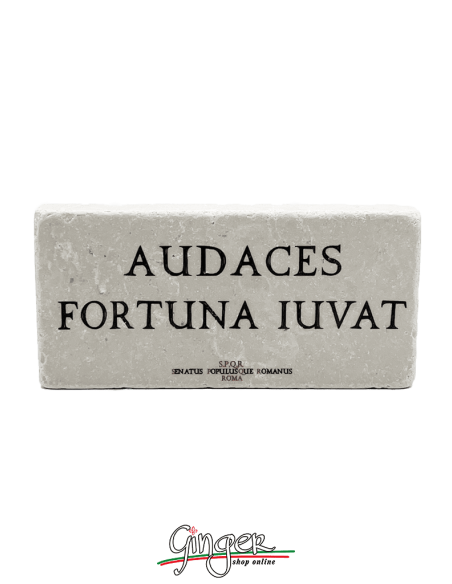 "Novità" - Calamita in marmo - Audaces fortuna iuvat (La fortuna aiuta gli audaci)