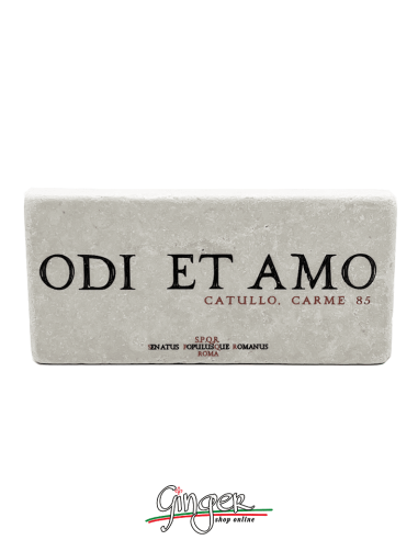 "New" - Magnet in real raw Italian marble - Odi et amo (I hate and I love))
