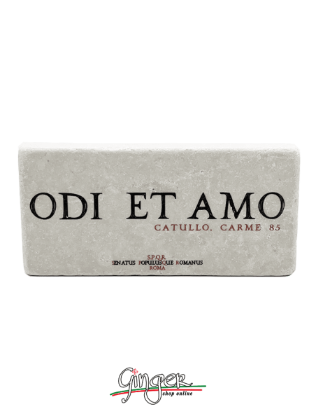 "Novità" - Calamita in marmo - Odi et amo (Odio e amo)