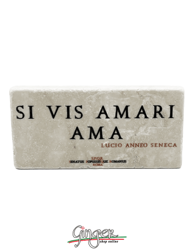"Novità" - Calamita in marmo - Si vis amari, ama (Se vuoi essere amato, ama)