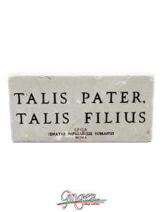 "Novità" - Calamita in marmo - Talis pater, talis filius (Tale il padre, tale il figlio)