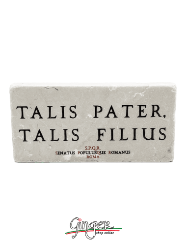 "Novità" - Calamita in marmo - Talis pater, talis filius (Tale il padre, tale il figlio)